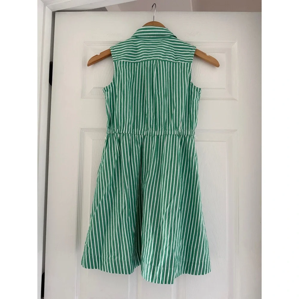 Crewcuts Girls Striped Sleeveless Dress Preppy Coastal